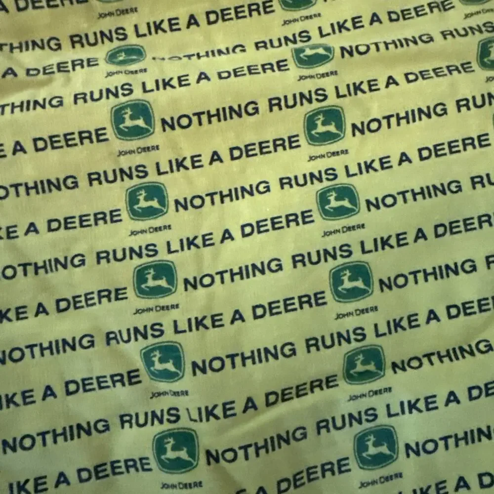 Handmade Crib Quilt, John Deere Prints, 64 By 41” Inches